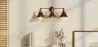 Applique Murale Dorée Vintage - 3 Lampes - Remir image 7