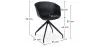 Chaise de bureau tapissée avec accoudoirs - Chaise de bureau design noire - Jodie - Joan image 7
