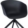 Chaise de bureau tapissée avec accoudoirs - Chaise de bureau design noire - Jodie - Joan image 7