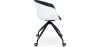 Chaise de bureau avec accoudoirs - Chaise de bureau à roulettes - Noir et blanc - Jodie image 7
