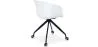 Chaise de bureau avec accoudoirs - Chaise de bureau à roulettes - Noir et blanc - Jodie image 7