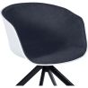 Chaise de bureau avec accoudoirs - Chaise de bureau à roulettes - Noir et blanc - Jodie image 7