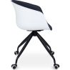 Chaise de bureau avec accoudoirs - Chaise de bureau à roulettes - Noir et blanc - Jodie image 7
