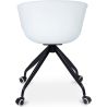 Chaise de bureau avec accoudoirs - Chaise de bureau à roulettes - Noir et blanc - Jodie image 7