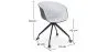 Chaise de bureau tapissée avec accoudoirs - Chaise de bureau à roulettes - Noir et blanc - Jodie image 7