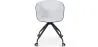 Chaise de bureau tapissée avec accoudoirs - Chaise de bureau à roulettes - Noir et blanc - Jodie image 7