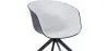 Chaise de bureau tapissée avec accoudoirs - Chaise de bureau à roulettes - Noir et blanc - Jodie image 7