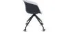 Chaise de bureau tapissée avec accoudoirs - Chaise de bureau à roulettes - Noir et blanc - Jodie image 7