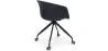 Chaise de bureau tapissée avec accoudoirs - Chaise de bureau à roulettes - Noir et blanc - Jodie image 7