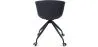 Chaise de bureau tapissée avec accoudoirs - Chaise de bureau à roulettes - Noir et blanc - Jodie image 7