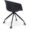 Chaise de bureau tapissée avec accoudoirs - Chaise de bureau à roulettes - Noir et blanc - Jodie image 7