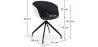 Chaise de bureau tapissée avec accoudoirs - Chaise de bureau noire et blanche - Jodie image 7