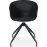 Chaise de bureau tapissée avec accoudoirs - Chaise de bureau noire et blanche - Jodie image 7