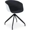 Chaise de bureau tapissée avec accoudoirs - Chaise de bureau noire et blanche - Jodie image 7