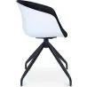 Chaise de bureau tapissée avec accoudoirs - Chaise de bureau noire et blanche - Jodie image 7