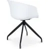 Chaise de bureau tapissée avec accoudoirs - Chaise de bureau noire et blanche - Jodie image 7