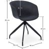 Chaise de bureau avec accoudoirs - Chaise de bureau design noire - Jodie image 7