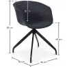 Chaise de bureau avec accoudoirs - Chaise de bureau design noire - Jodie image 7