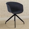 Chaise de bureau avec accoudoirs - Chaise de bureau design noire - Jodie image 7