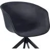 Chaise de bureau avec accoudoirs - Chaise de bureau design noire - Jodie image 7