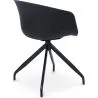 Chaise de bureau avec accoudoirs - Chaise de bureau design noire - Jodie image 7