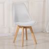 Chaise de salle à manger tapissée de tissu - Style scandinave - Denisse image 7