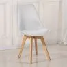 Chaise de salle à manger tapissée de tissu - Style scandinave - Denisse image 7