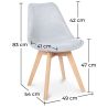 Chaise de salle à manger tapissée de tissu - Style scandinave - Denisse image 7