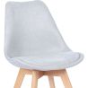 Chaise de salle à manger tapissée de tissu - Style scandinave - Denisse image 7