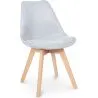 Chaise de salle à manger tapissée de tissu - Style scandinave - Denisse image 7