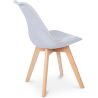 Chaise de salle à manger tapissée de tissu - Style scandinave - Denisse image 7