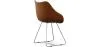Chaise de salle à manger avec accoudoirs - Simili cuir - PU - Stylix - Noir - Clun image 7