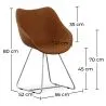 Chaise de salle à manger avec accoudoirs - Simili cuir - PU - Stylix - Noir - Clun image 7