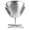 Fauteuil avec accoudoirs - Style aviateur - Revêtu de cuir - Via image 7