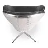 Fauteuil avec accoudoirs - Style aviateur - Revêtu de cuir - Via image 7