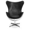 Fauteuil Design avec Accoudoirs - Design Oeuf - Cuir et Métal - Cocoon image 7