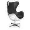 Fauteuil Design avec Accoudoirs - Design Oeuf - Cuir et Métal - Cocoon image 7