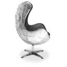 Fauteuil Design avec Accoudoirs - Design Oeuf - Cuir et Métal - Cocoon image 7