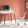 Chaise de bureau à roulettes - Chaise de bureau blanche - Canva image 7