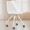 Chaise de bureau à roulettes - Chaise de bureau blanche - Canva image 7