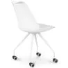 Chaise de bureau à roulettes - Chaise de bureau blanche - Canva image 7