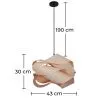 Lampe de plafond en bois - Lampe suspendue design - Nova image 7