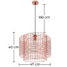 Lampe de plafond rétro - Lampe suspendue design - Lars image 7
