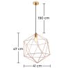 Lampe de plafond - Lampe suspendue au design vintage - Lara image 7