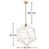 Lampe de plafond - Lampe suspendue au design vintage - Lara image 7