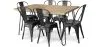 Pack Table à Manger - Design Industriel 150cm + Pack de 6 Chaises à Manger - Design Industriel - Hairpin Stylix image 7