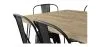 Pack Table à Manger - Design Industriel 150cm + Pack de 6 Chaises à Manger - Design Industriel - Hairpin Stylix image 7