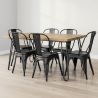 Pack Table à Manger - Design Industriel 150cm + Pack de 6 Chaises à Manger - Design Industriel - Hairpin Stylix image 7
