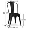 Pack Table à manger - Design industriel 150cm + Pack de 6 chaises à manger - Design industriel - Hairpin Stylix image 7