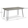 Pack Table à manger - Design industriel 150cm + Pack de 6 chaises à manger - Design industriel - Hairpin Stylix image 7